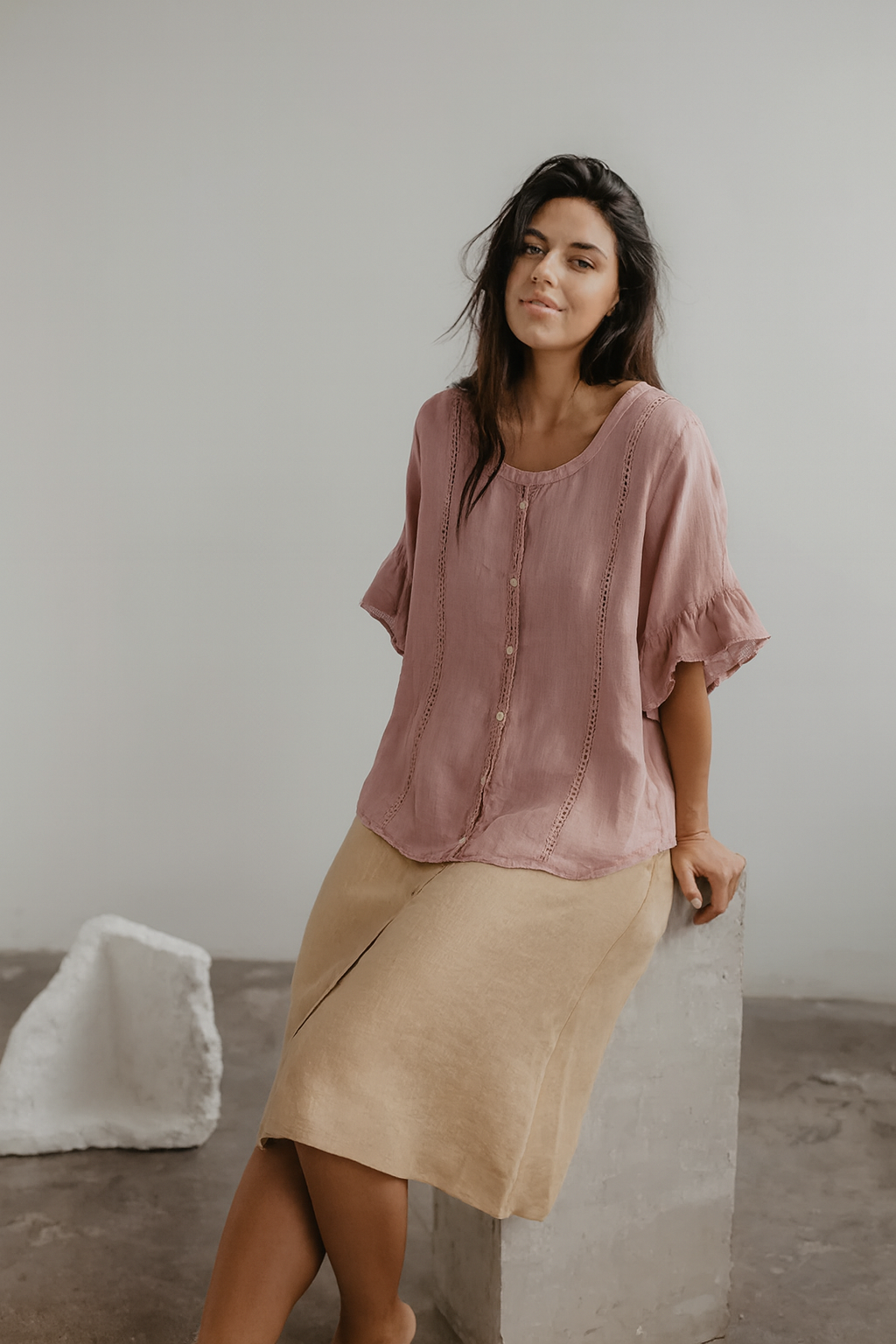 GIA-bluse i hør