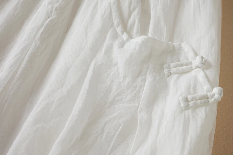 KLARA GOSSAMER LINEN WIDE-LEG BUKSER