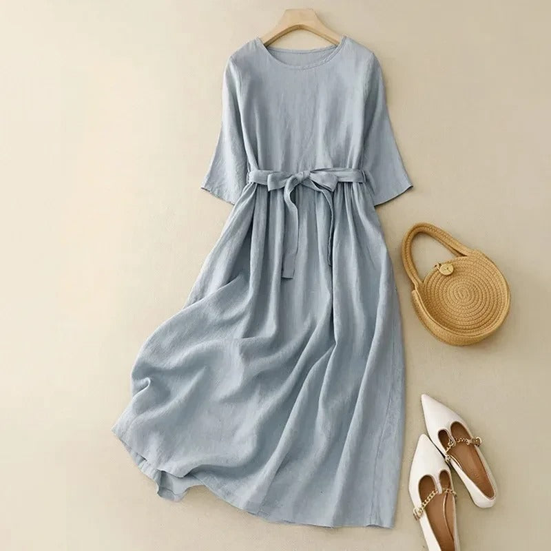Emma Linen Dress - Breathable, Elegant, Everyday Style