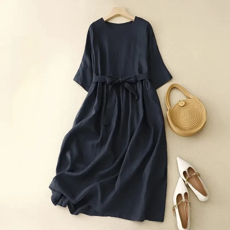 Emma Linen Dress - Breathable, Elegant, Everyday Style