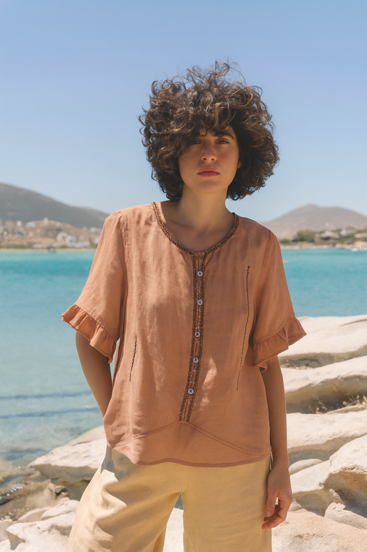 GIA-bluse i hør