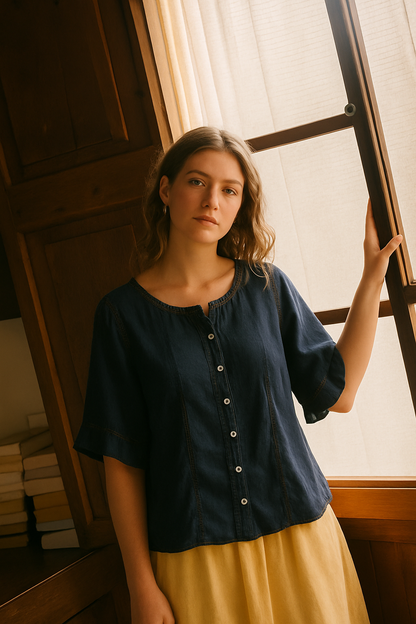 GIA-bluse i hør