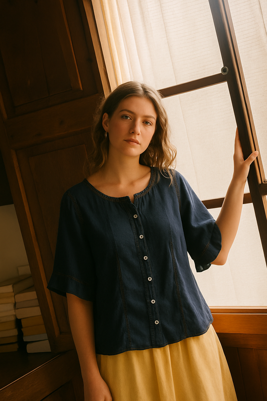 GIA-bluse i hør