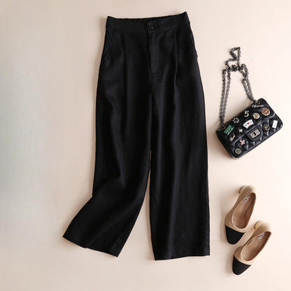 ABIGAIL™ Women's High-Waisted Linen Pants - Effortless Style & Comfort