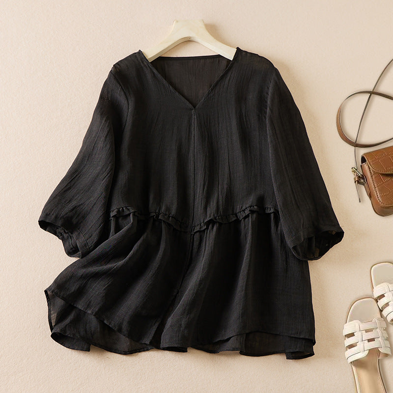 ADELE LUXURY LINEN BLOUSE - Effortless Style & Comfort