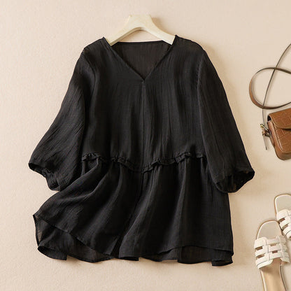 ADELE LUXURY LINEN BLOUSE - Effortless Style & Comfort