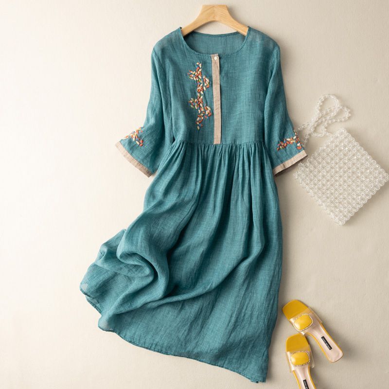 SOFIA Elegant Linen Maxi Dress - Airy & Chic for Everyday Wear
