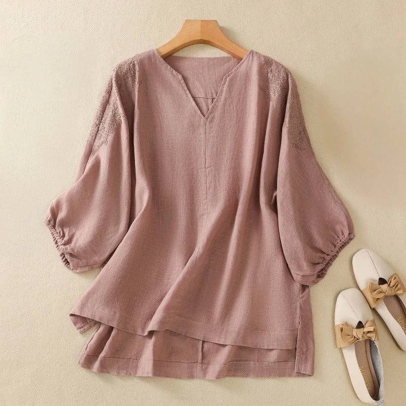 NORA LINEN BLOUSE - Elegant & Breathable