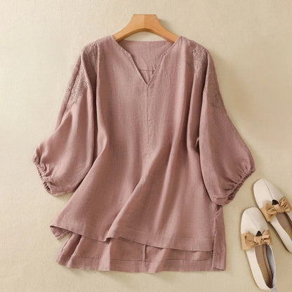 NORA LINEN BLOUSE - Elegant & Breathable
